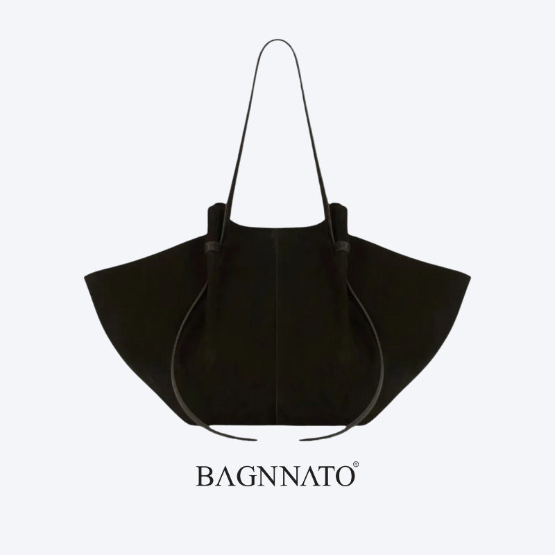 Bolsa em Couro Camurça Genuíno Feminina Felina