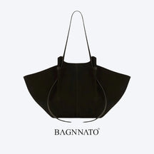 Bolsa em Couro Camurça Genuíno Feminina Felina