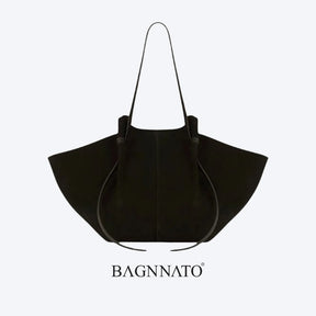 Bolsa em Couro Camurça Genuíno Feminina Felina