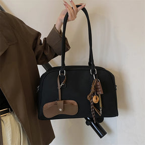 bolsa feminina bolsa grife luxo bolsas femininas promoção Tamanho grande Mulheres Sacos De Bowling Camurça Cor Pura Grande Capacidade Ombro Crossbody Bag Com Alça Longa 2024 Designer De Luxo Bolsas