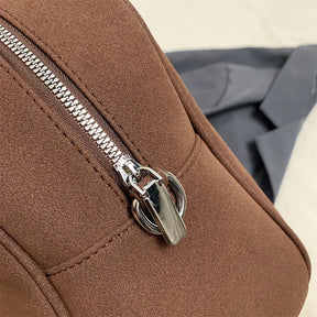 bolsa feminina bolsa grife luxo bolsas femininas promoção Tamanho grande Mulheres Sacos De Bowling Camurça Cor Pura Grande Capacidade Ombro Crossbody Bag Com Alça Longa 2024 Designer De Luxo Bolsas
